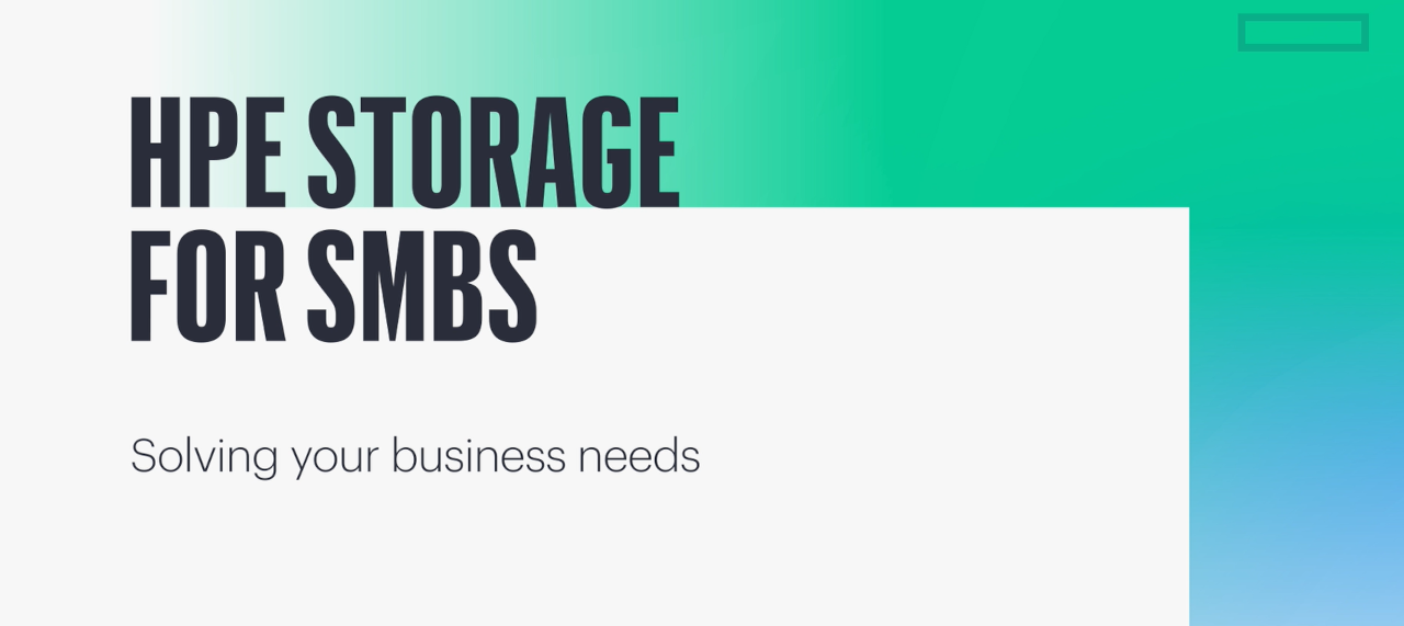 Introduction to HPE Storage for SMBs [Video]