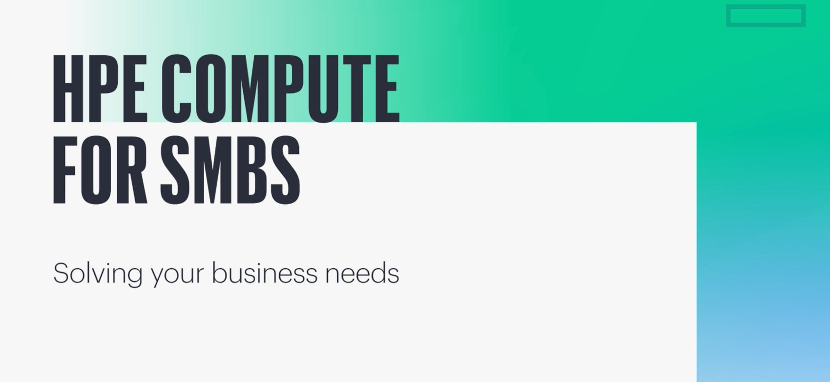 Introduction to HPE Compute for SMBs [Video]