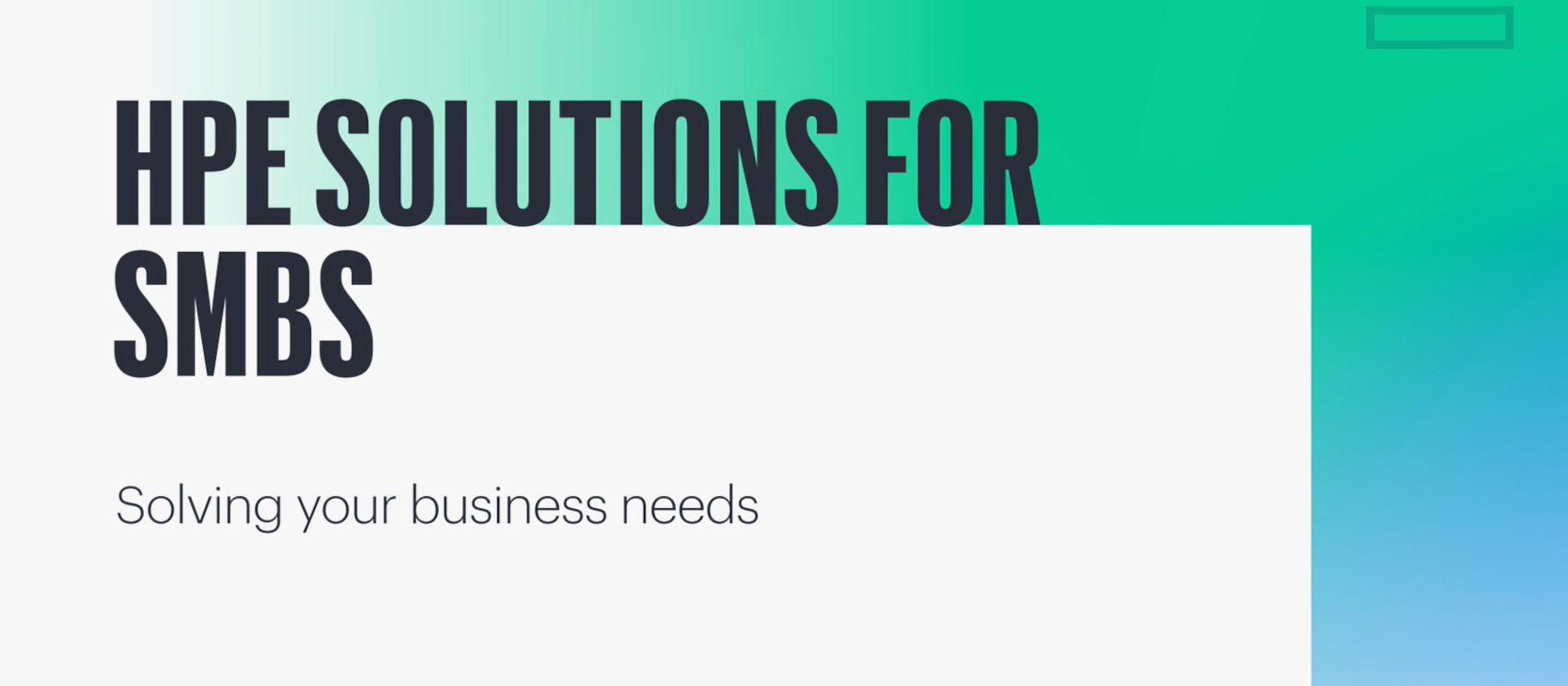 Introduction to HPE Solutions for SMBs [Video]