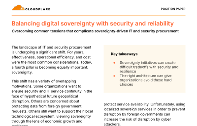 Balancing digital sovereignty with security and reliability