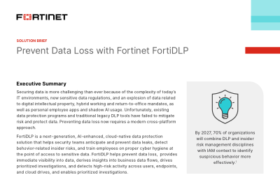 Prevent Data Loss with Fortinet FortiDLP