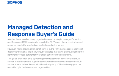 Sophos Managed Detection and Response Buyer’s Guide