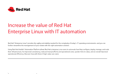 Increase the value of Red Hat Enterprise Linux with IT automation