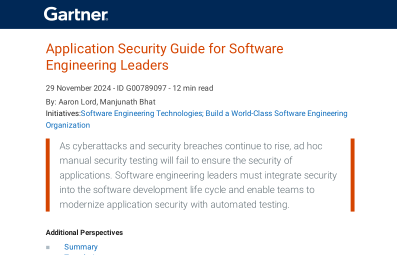 Application Security Guide by Gartner®
